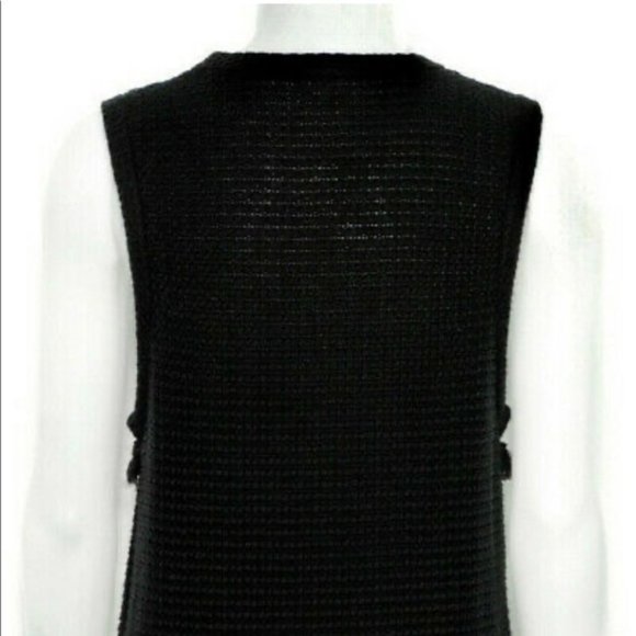 J Crew Beach Dress Black Crochet with Cute Fringe Boho - Picture 3 of 9